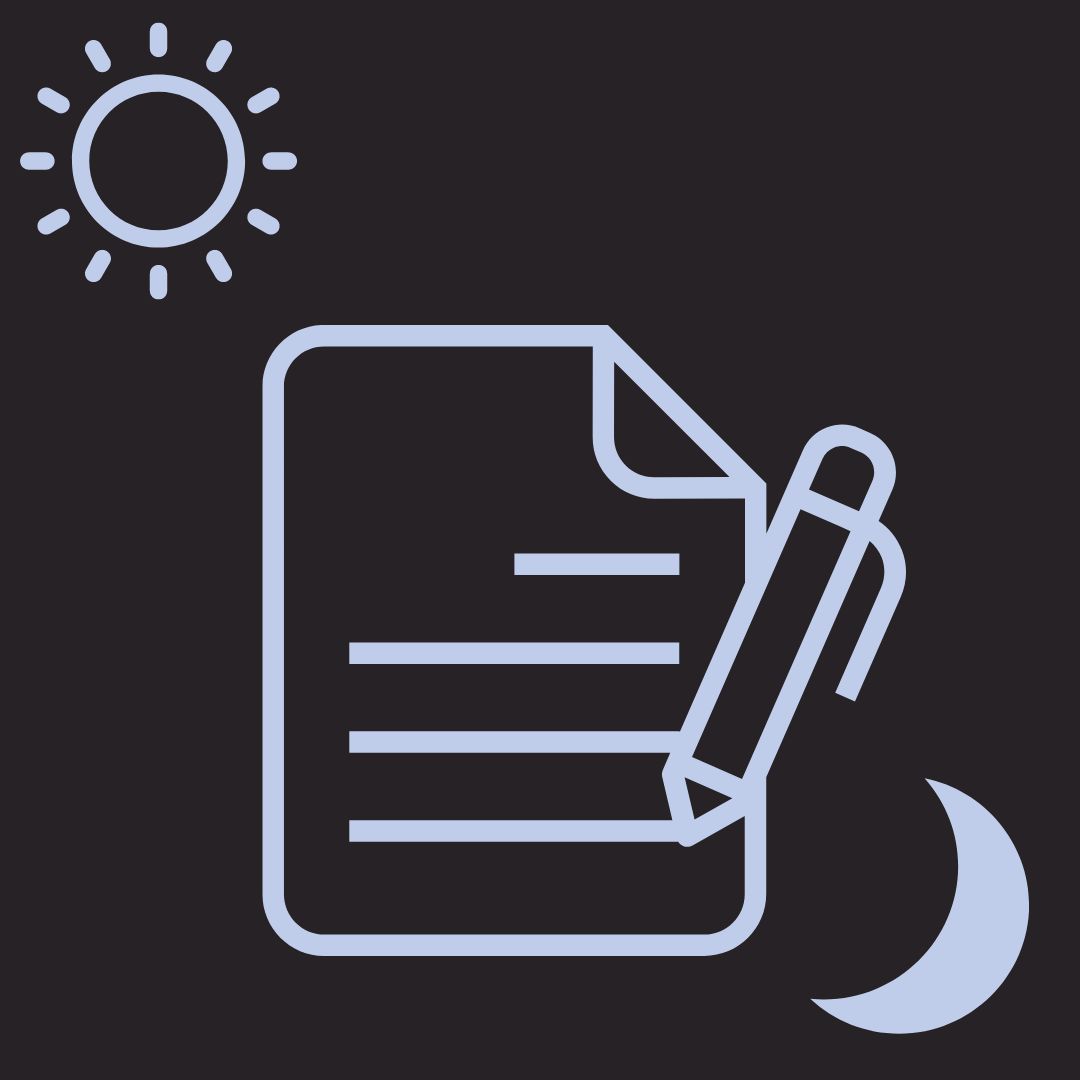 Pictogramme stylo et texte